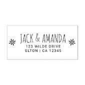 Joyful Floral Wedding Address Rubber Briefmarke Permastempel (Design)