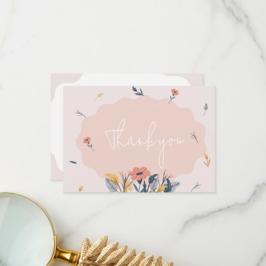 Joyful Floral Wedding Einladung Danke Cards (Vorderseite/Rückseite Beispiel)