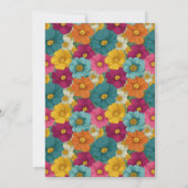 Joyful Floral Wedding Invitation Einladung (Rückseite)