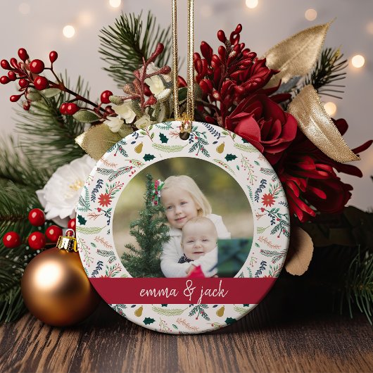 Joyful Foliage Foto Keramikornament