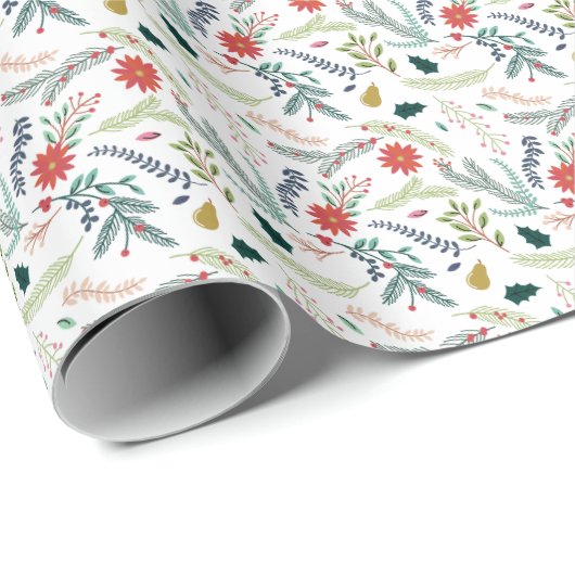 Joyful Foliage Holiday Geschenkpapier (Rolleneckpunkt)