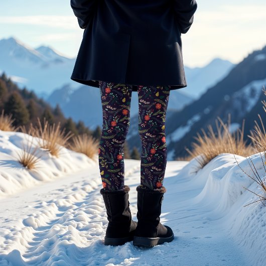 Joyful Foliage | Urlaub Gemustert Leggings