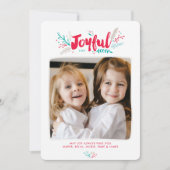Joyful Folies Weihnachtsfeiertag 4 Foto Flat Card Einladung (Vorderseite)