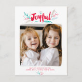 Joyful Folies Weihnachtsurlaub Postkarte (Vorderseite)