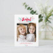 Joyful Folies Weihnachtsurlaub Postkarte (Stehend Vorderseite)