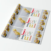 Joyful Foto Collage Weihnachten Geschenkpapier (Ungerollt)