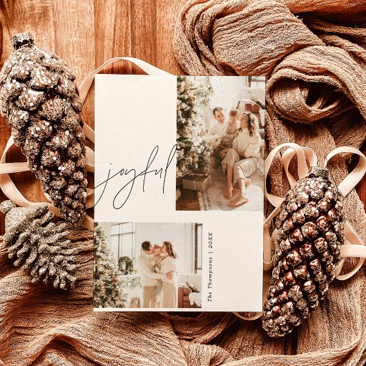 Joyful Foto Weihnachtskarte | Moderne Urlaubskarte Einladung