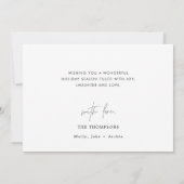 Joyful Foto Weihnachtskarte | Moderne Urlaubskarte Einladung (Rückseite)