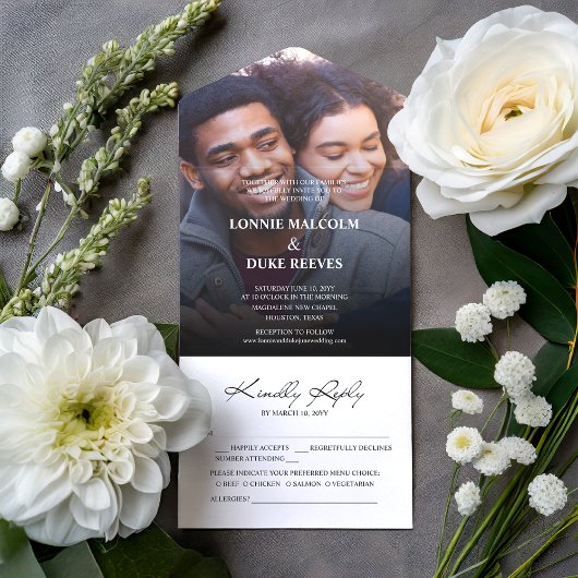 Joyful Fun Foto Wedding All In One Einladung