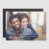 Joyful Fun Foto Wedding Save the Date Magneteinladung (Vorne/Hinten)