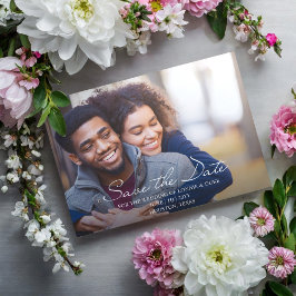 Joyful Fun Foto Wedding Save the Date Postkarte