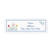 Joyful Garden Bird Return Address Label (Vorne)