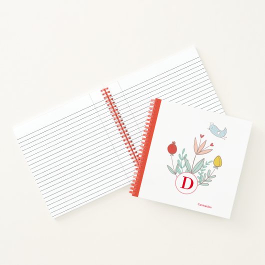 Joyful Garden Bird Spiral Notebook Notizblock (Innenseite)