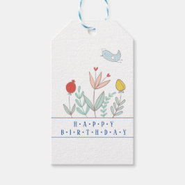 Joyful Garden Bird-Tag Geschenkanhänger