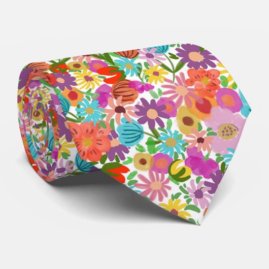 Joyful Garden Bloom Krawatte (Gerollt)