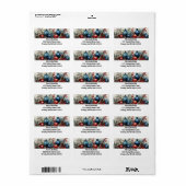 Joyful Garland Illustrations Rücksendeadressen-Auf Adressaufkleber (Vorne)