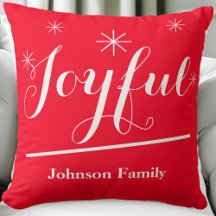 Joyful Geschenkskriptname Chic Rustic Red Christma