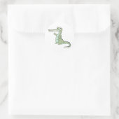 Joyful Gharial Gavial Crocodile Runder Aufkleber (Tasche)