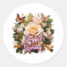 Joyful Giving — Inspirational Sticker for Kindness