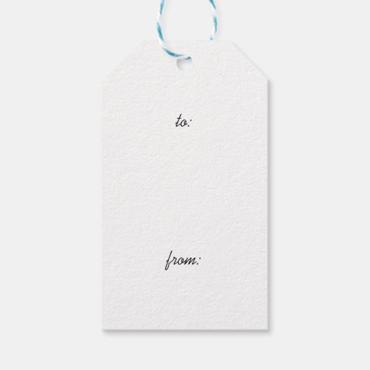 Joyful Gold Brush Script Typografy Holiday Geschenkanhänger (Rückseite)