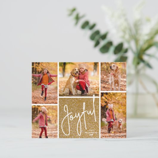 JOYFUL Gold Budget Ferienkarten (Stehend Vorderseite)