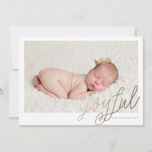 JOYFUL GOLD FOIL, Foto von christmas greeting card Feiertagskarte