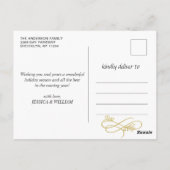 Joyful Gold Frame Modernes Script 2 FOTO Gruß Postkarte (Rückseite)