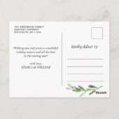 Joyful Gold Frame Modernes Script 3 FOTO Gruß Postkarte (Rückseite)