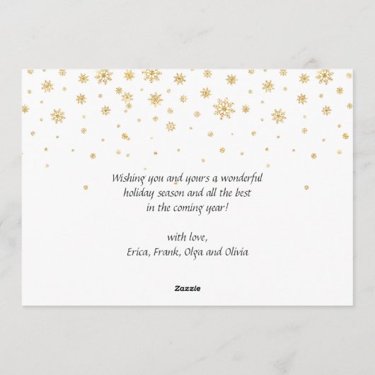 Joyful Gold Frame Weihnachten 2 FOTO Gruß (Rückseite)