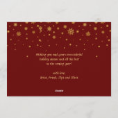 Joyful Gold Frame Weihnachten 2 FOTO Gruß (Rückseite)