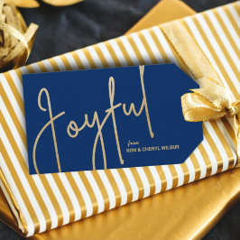 JOYFUL Gold Imitate Fox Blue Geschenkanhänger