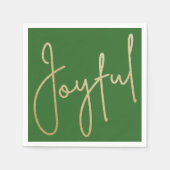 JOYFUL Gold Imitate Fox on Green Serviette (Vorderseite)