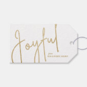 JOYFUL Gold Imitate Fox White Geschenkanhänger (Vorderseite (Horizontal))