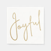 JOYFUL Gold Imitate Fox White Napkins Serviette (Vorderseite)