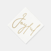 JOYFUL Gold Imitate Fox White Napkins Serviette (Ecke)