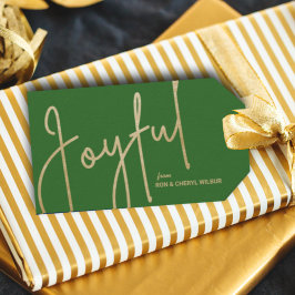 JOYFUL Gold Imitate Grüne Gift Tags Geschenkanhänger