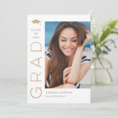 Joyful Grad Editable Color Abschluss Einladung (Stehend Vorderseite)