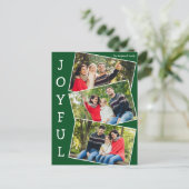 Joyful Green 3 Family Foto Collage Weihnachten (Stehend Vorderseite)
