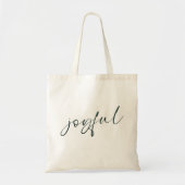 Joyful Green Calligraphy Monogram Initials Tragetasche (Vorne)