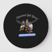 Joyful Hanukkah Kids Große Wanduhr (Vorderseite)