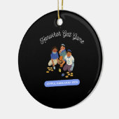 Joyful Hanukkah Kids Keramik Ornament (Links)