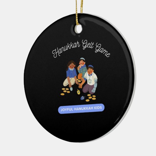 Joyful Hanukkah Kids Keramik Ornament (Links)