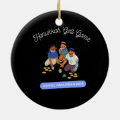 Joyful Hanukkah Kids Keramik Ornament (Hinten)