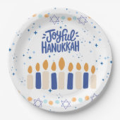 Joyful Hanukkah Pappteller (Vorderseite)