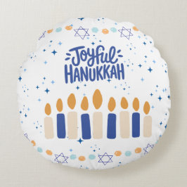 Joyful Hanukkah Rundes Kissen