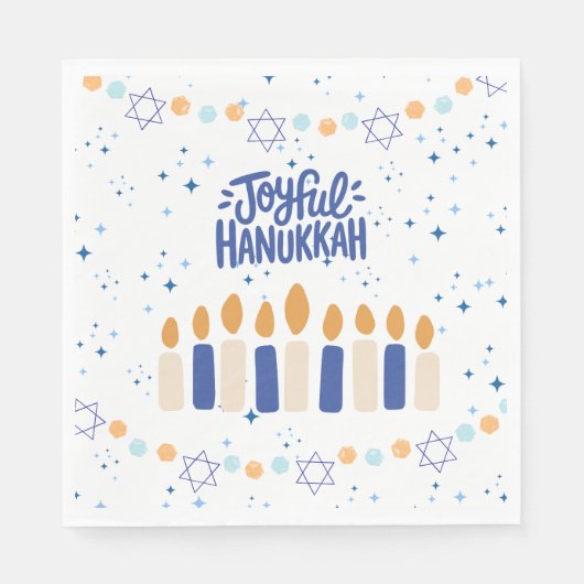 Joyful Hanukkah Serviette (Vorderseite)