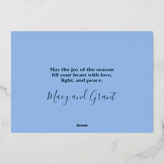 Joyful Hanukkah Star von David Foto Frame Folieneinladung (Rückseite)