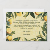 🌿 🍋 Joyful Harvest: Eine Sukkot-Segen-Karte Einladung (Rückseite)