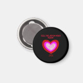 Joyful Heart Round Magnet (Vorderseite/Rückseite)