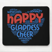 Joyful Heart Typografy Mousepad (Vorne)